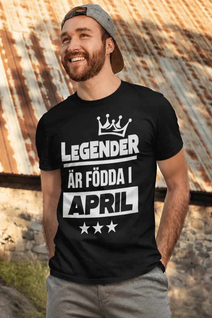 T-shirt Legender födda i vald månad