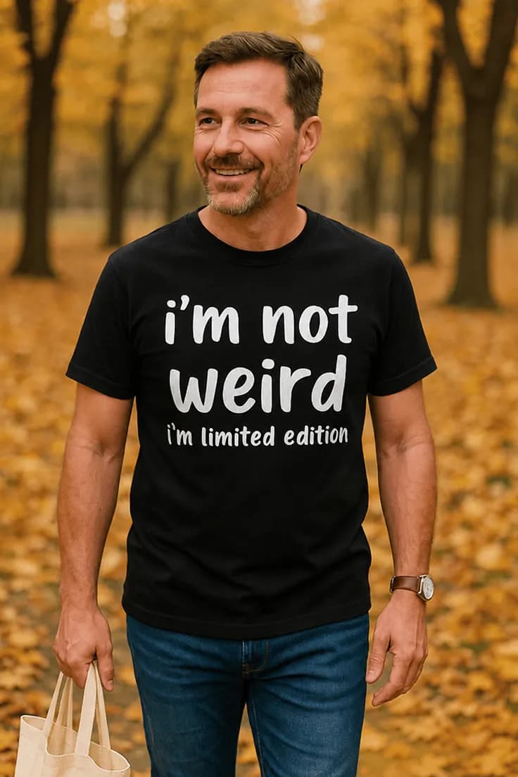 Rolig t-shirt Limited edition – i'm not weird i'm lim