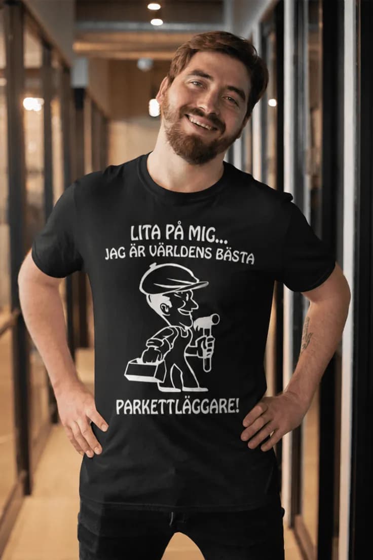 T-shirt Lita på mig med valfritt yrke