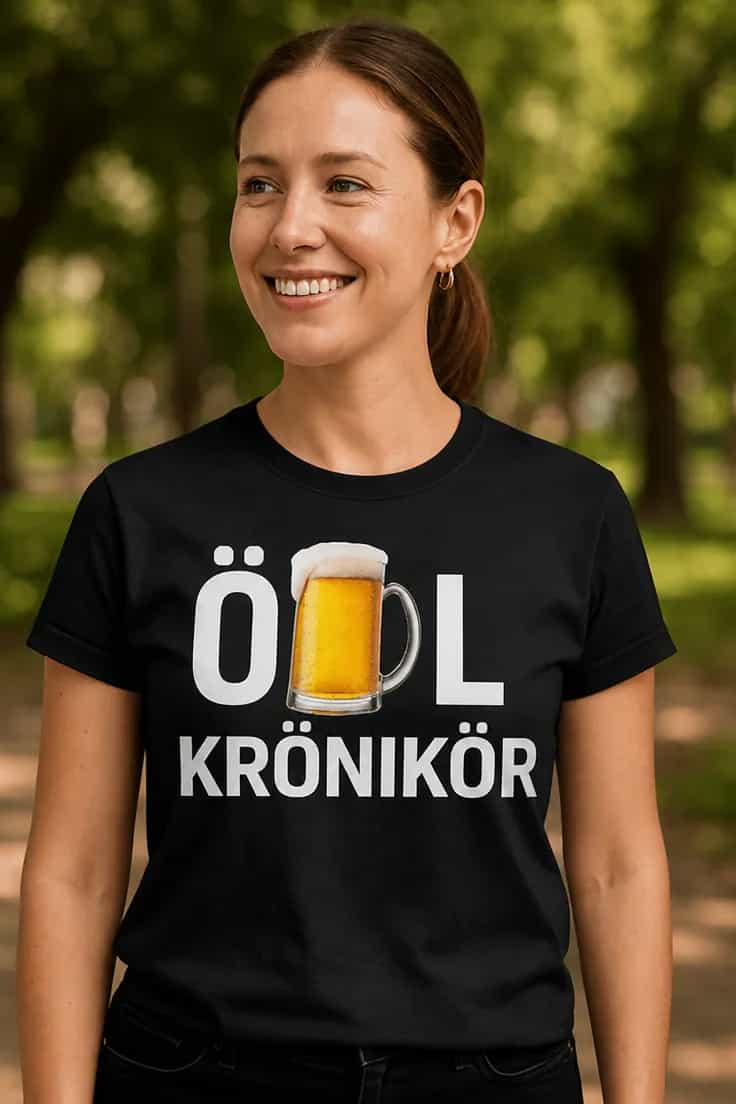 Rolig t-shirt ölkrönikör – ÖL KRÖNIKÖR