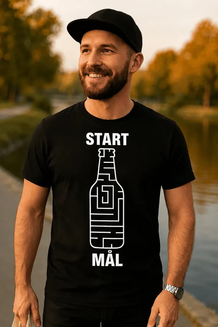 Rolig t-shirt Öllabyrint – MÅL