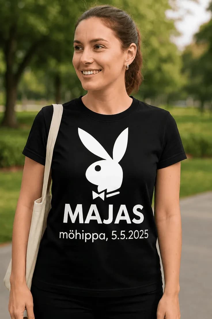 Rolig t-shirt Möhippa med namn – MAJAS möhippa