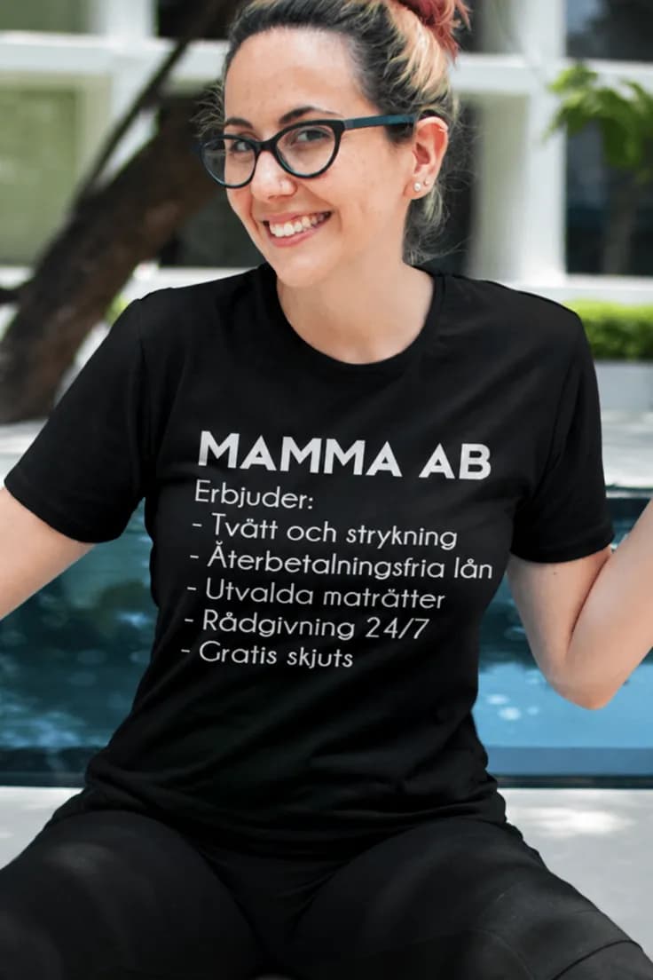 Rolig t-shirt Mamma AB mors dag | MAMMA AB