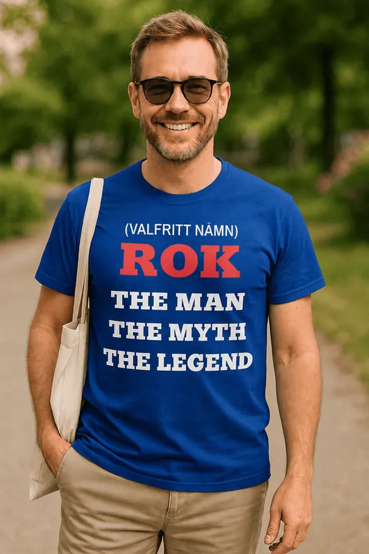 Rolig t-shirt mannen myten legenden med namn