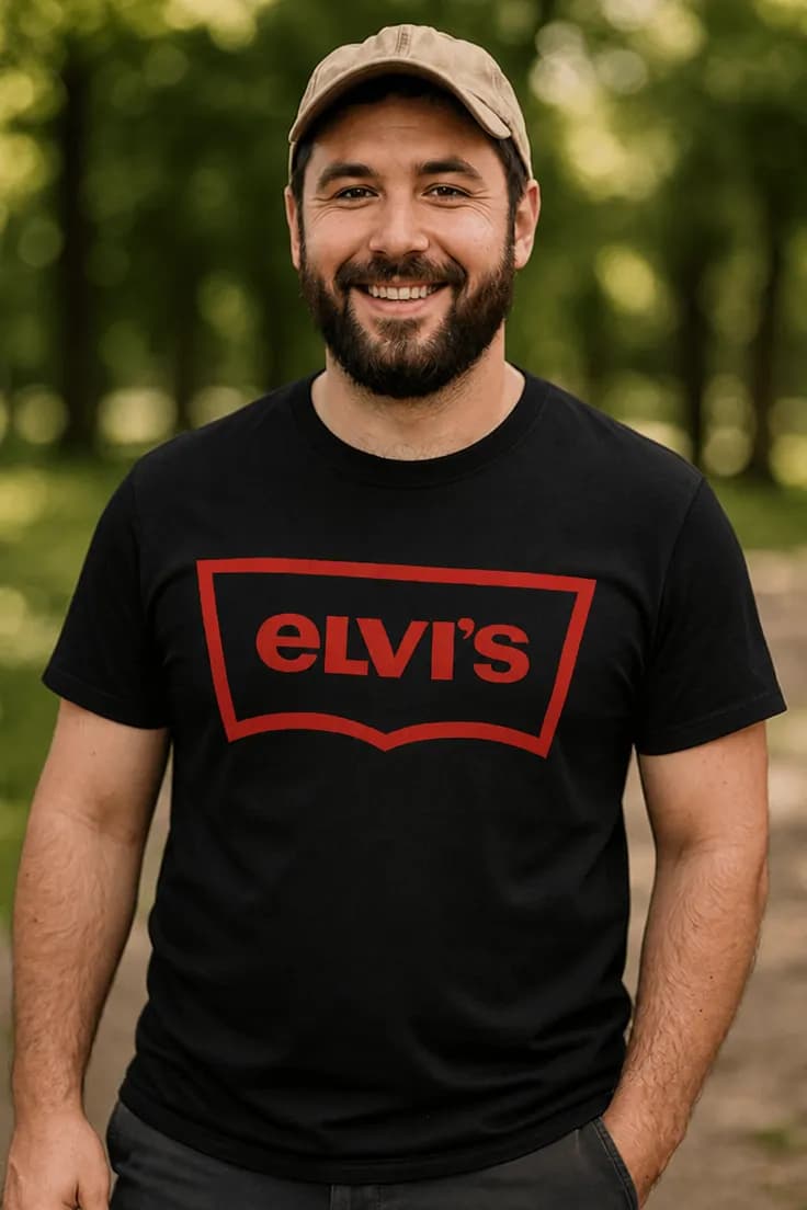 Rolig t-shirt med namn – eLVI'S