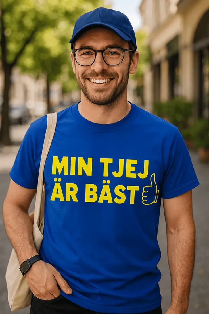 Rolig t-shirt Min tjej är bäst – MIN TJEJ ÄR BÄST