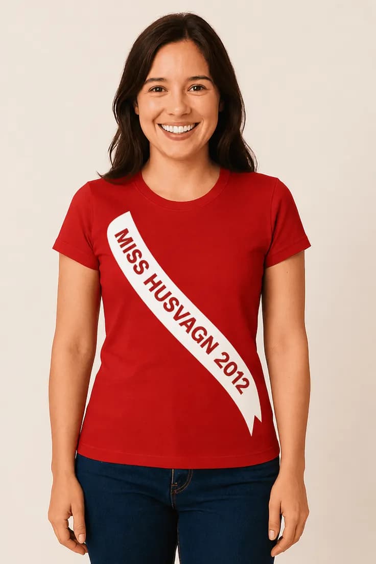 T-shirt Miss husvagn med valfritt årtal