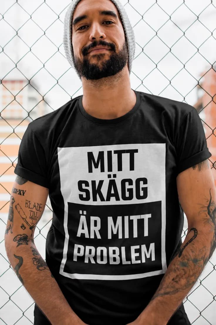 Rolig t-shirt Mitt skägg är mitt problem