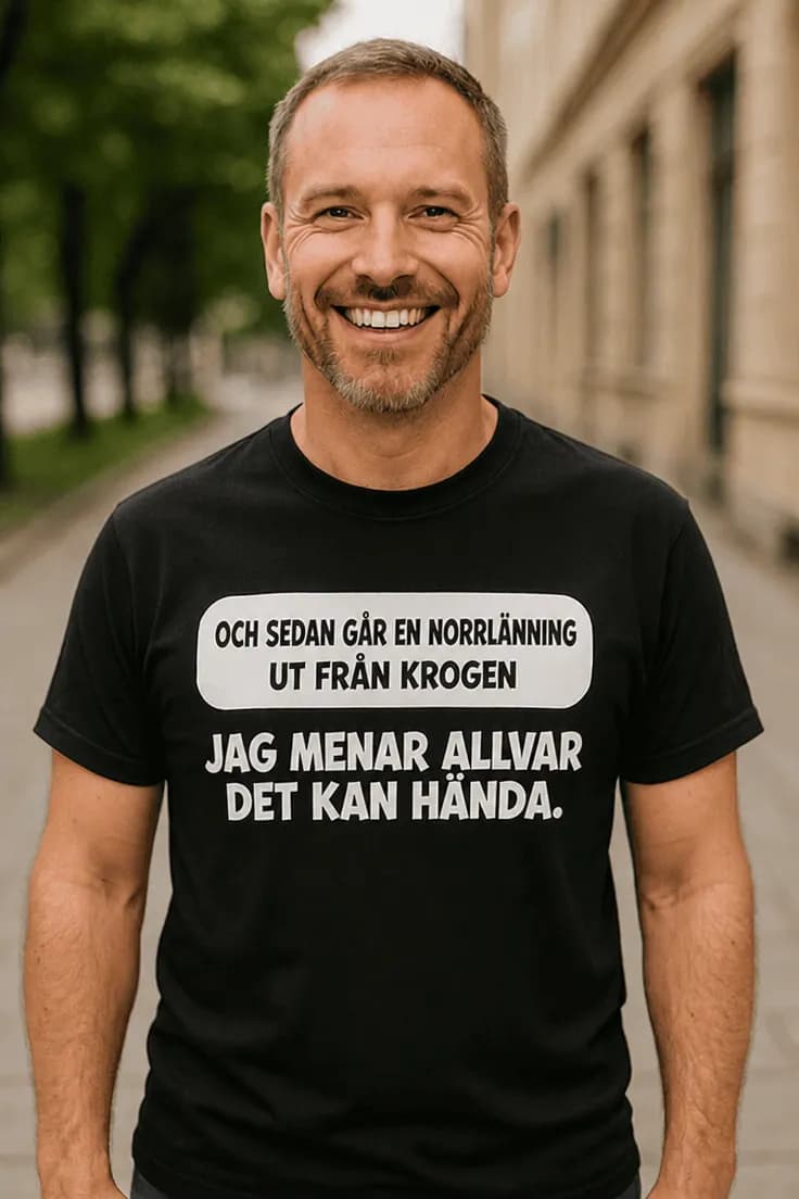 Norrlänning lämnar krogen t-shirt klassisk design