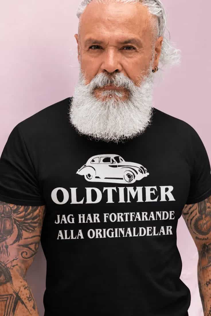 Rolig t-shirt Oldtimer originaldelar – OLDTIMER