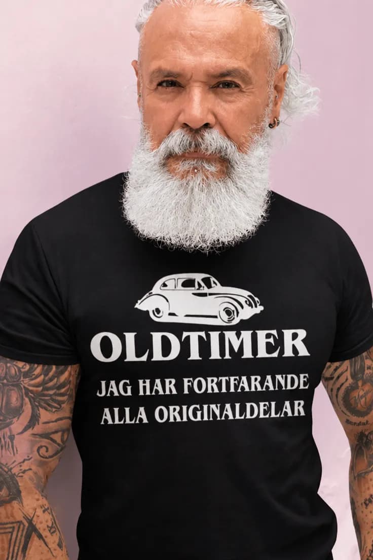 Rolig t-shirt Oldtimer originaldelar – OLDTIMER