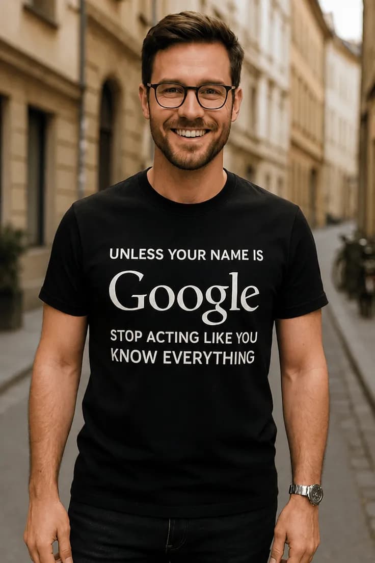 Rolig t-shirt Om du inte är Google – UNLESS YOUR NAME