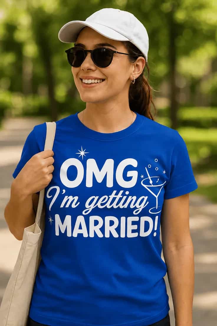 Rolig t-shirt Omg jag ska gifta mig – OMG I'm