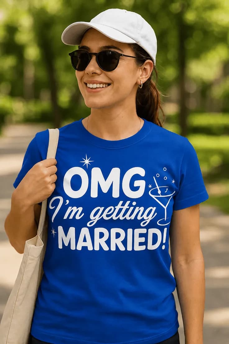 Rolig t-shirt Omg jag ska gifta mig – OMG I'm