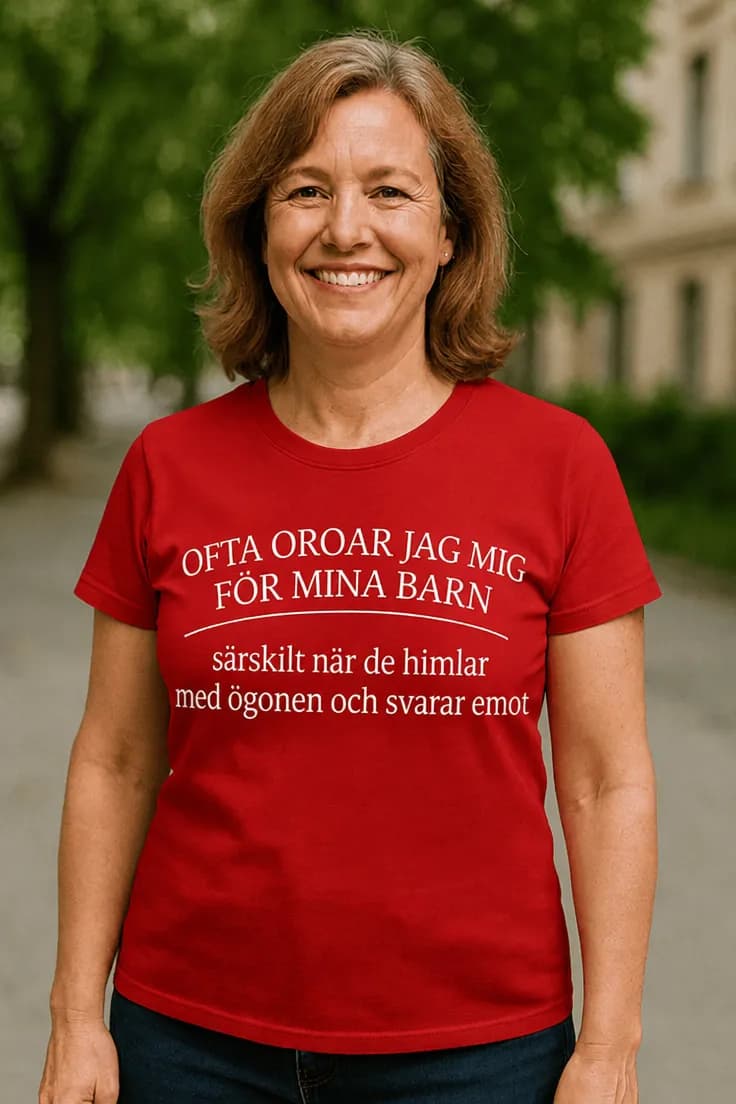Rolig t-shirt Oro för barnen – OFTA OROAR JAG MIG