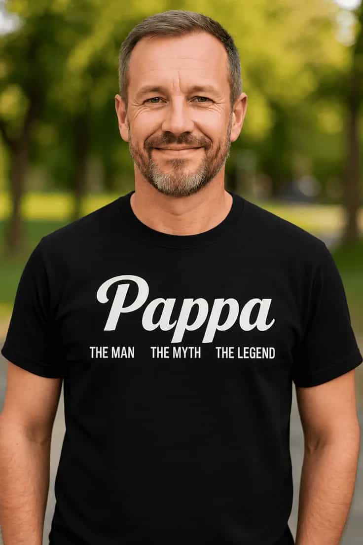 Rolig t-shirt Pappa legend – Pappa THE MAN