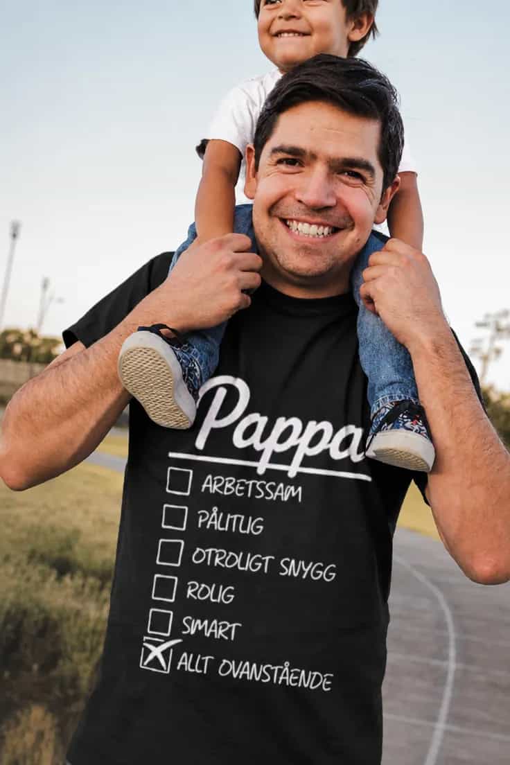 Rolig t-shirt Pappas lista – Pappa ARBETSSAM
