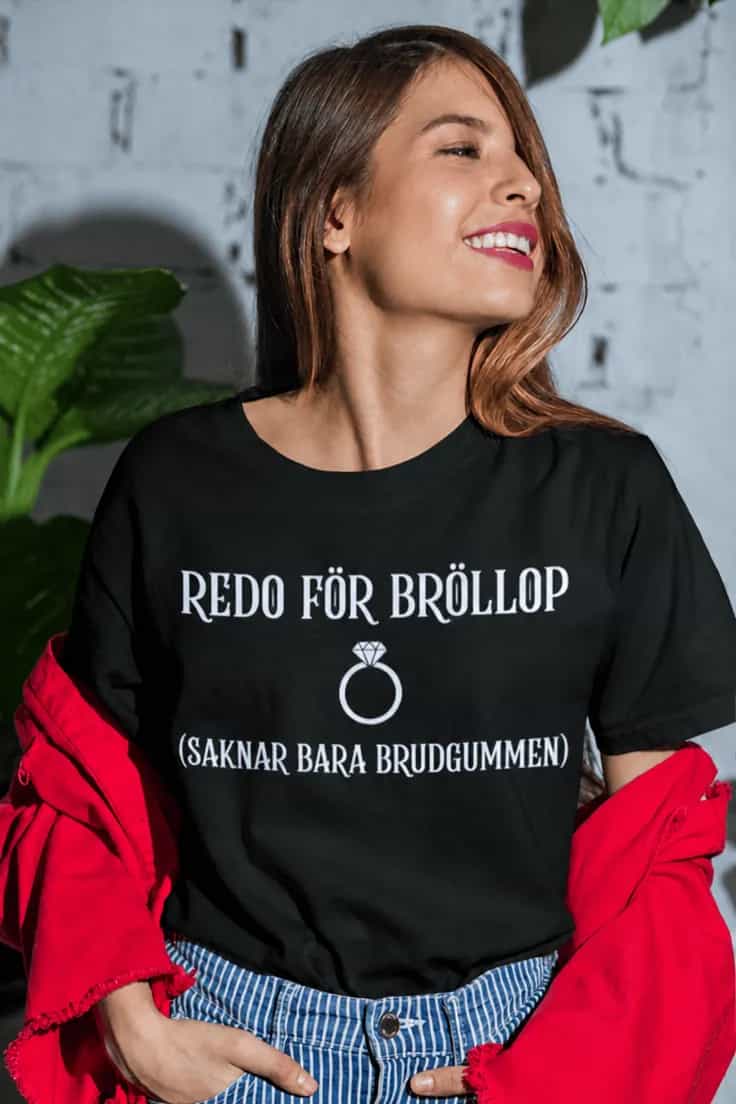Rolig t-shirt Redo för bröllop – REDO FÖR BRÖLLOP