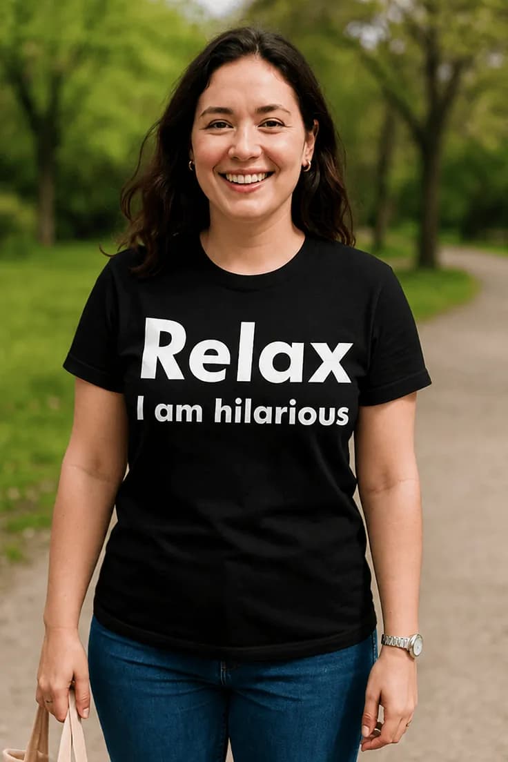 Rolig t-shirt Relax jag är rolig – Relax I am hilarious