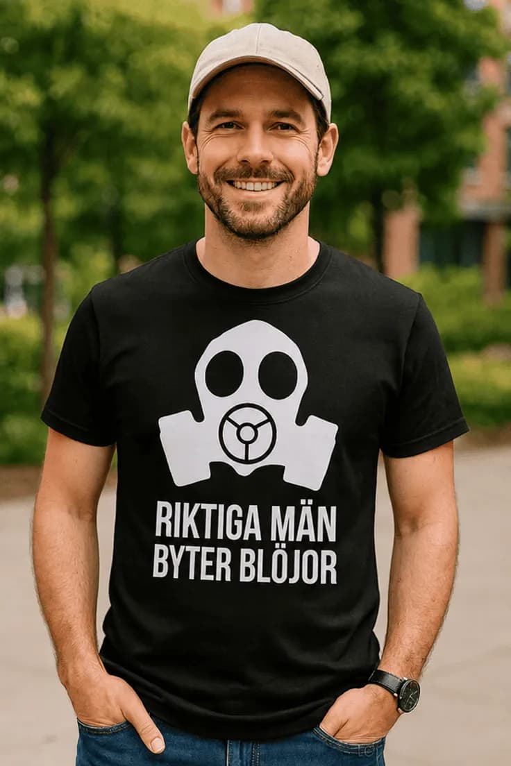 Rolig t-shirt Riktiga män byter blöjor