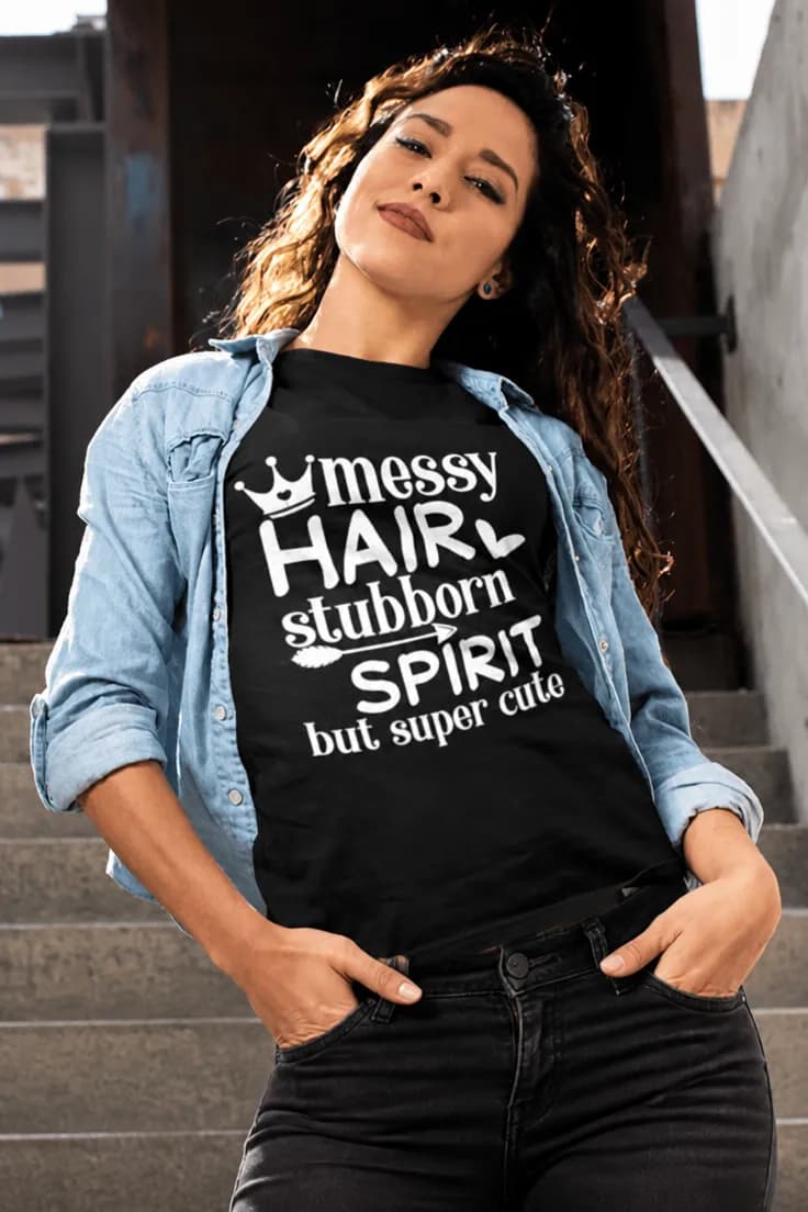 Rolig t-shirt Rufsigt hår envis stil | messy HAIR