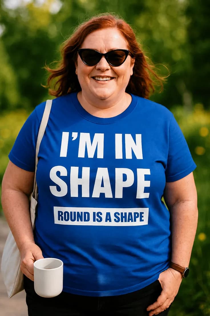 Rolig t-shirt Rund är en form