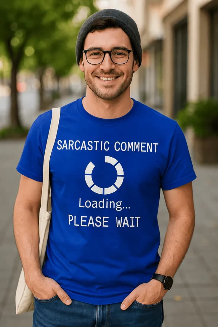 Rolig t-shirt Sarkastisk kommentar laddar