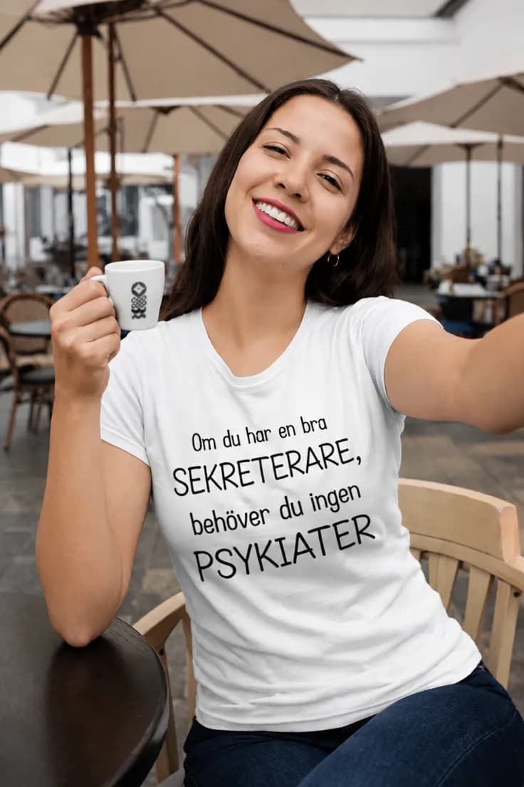 Rolig t-shirt Sekreterare och psykiater