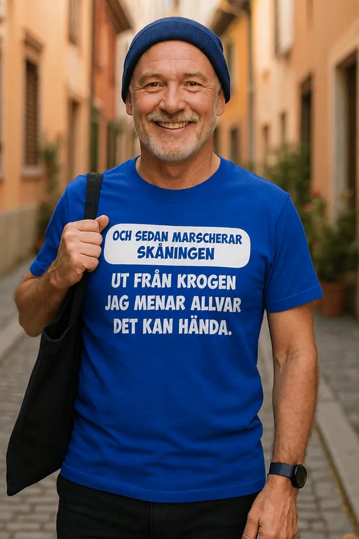 Rolig t-shirt Skåning lämnar krogen – OCH SEDAN