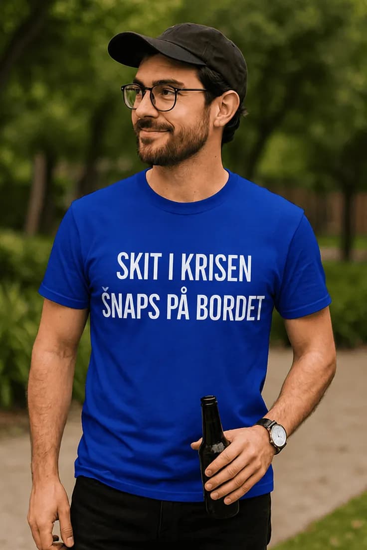 Rolig t-shirt Skit i krisen – SKIT I KRISEN