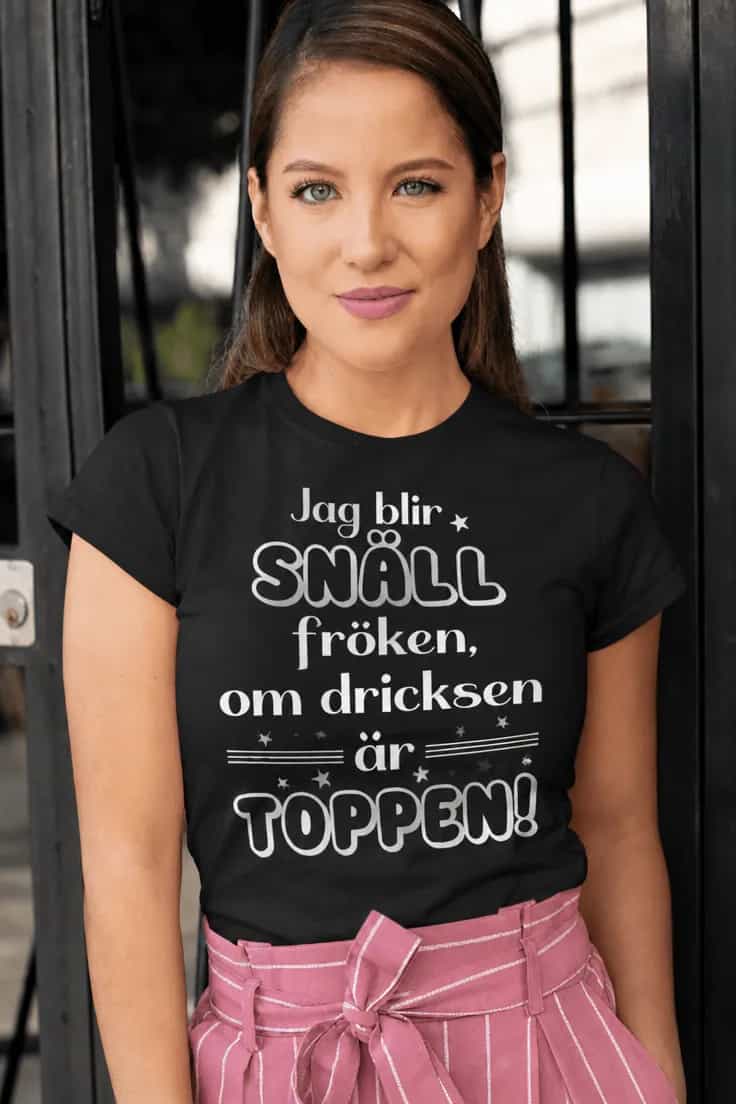 Rolig t-shirt Snäll fröken med dricks