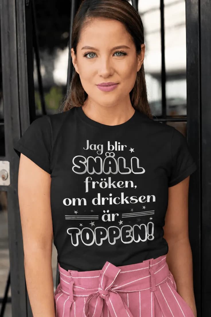 Rolig t-shirt Snäll fröken med dricks