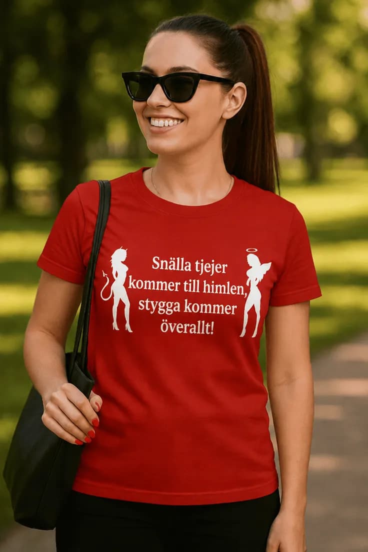 Rolig t-shirt Snälla tjejer överallt