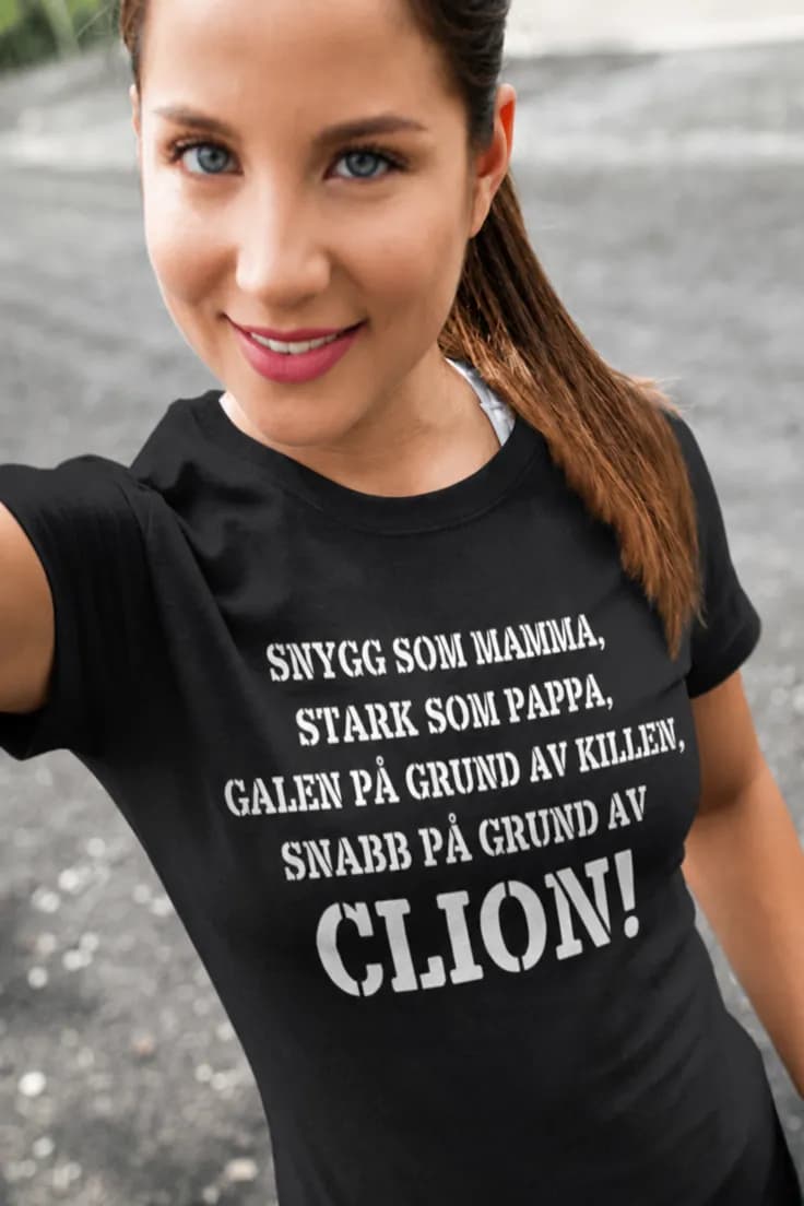 T-shirt Snabb tack vare bilen med valfritt bilmärke