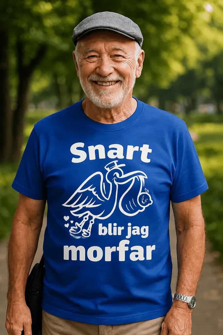 Rolig t-shirt Snart blir jag morfar
