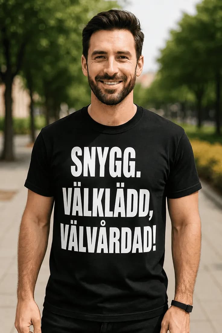 Rolig t-shirt Snygg välklädd välvårdad – SNYGG.