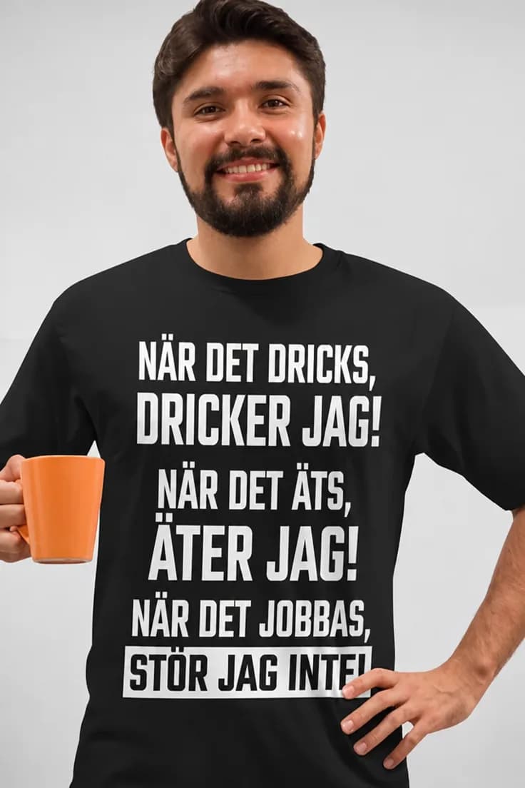Rolig t-shirt Stör inte när det jobbas