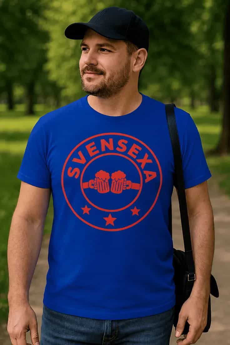 Rolig t-shirt Svensexa öl – SVENSEXA