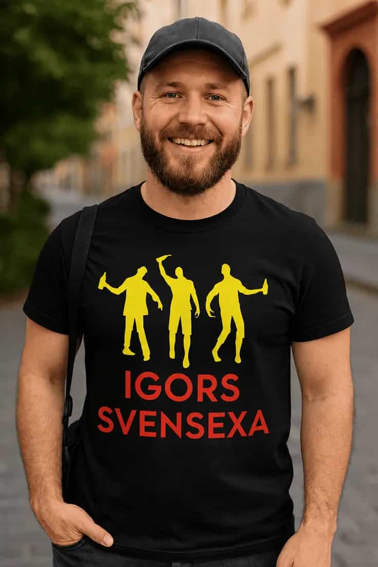 Rolig t-shirt Svensexa med namn – IGORS SVENSEXA
