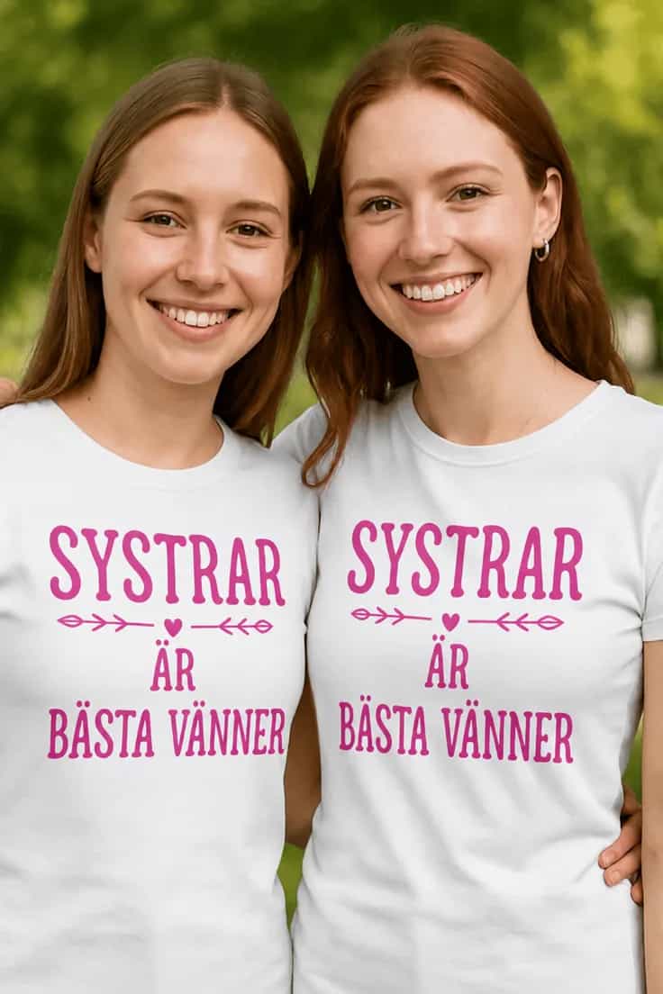Rolig t-shirt Systrar är bästa vänner | SYSTRAR