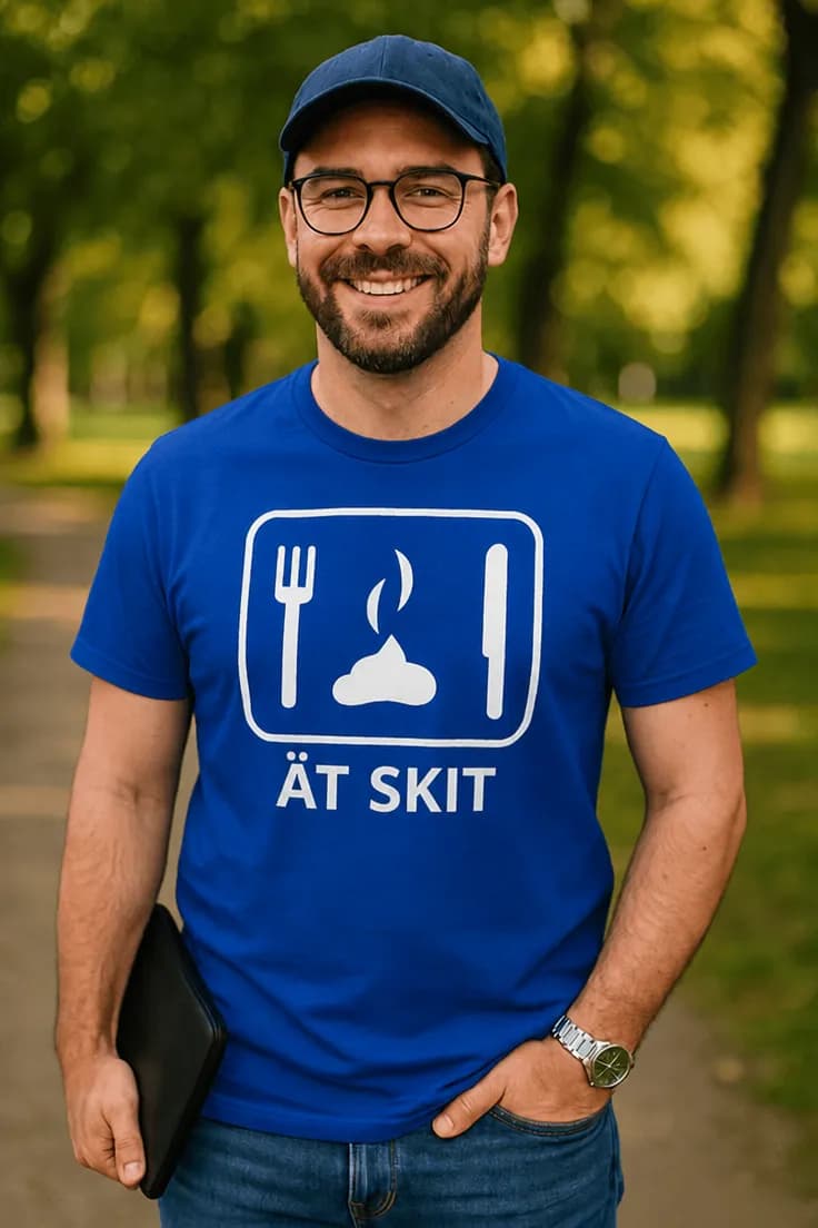Rolig t-shirt Ät skit – ÄT SKIT