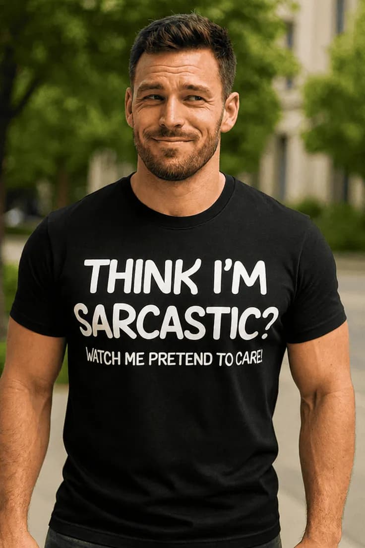 Rolig t-shirt Tror du jag är sarkastisk