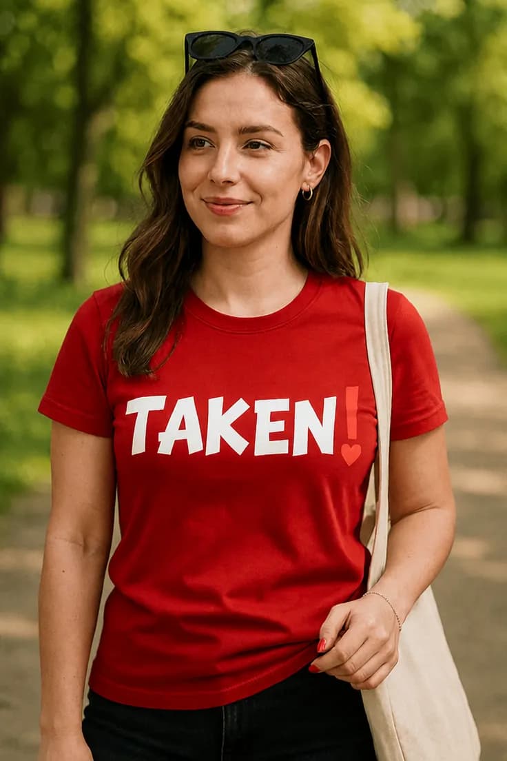 Rolig t-shirt Upptagen TAKEN