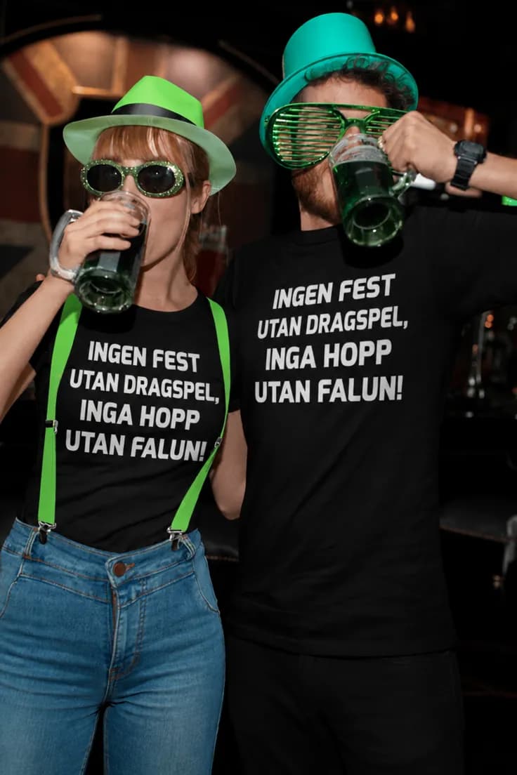 Rolig t-shirt Utan dragspel ingen fest
