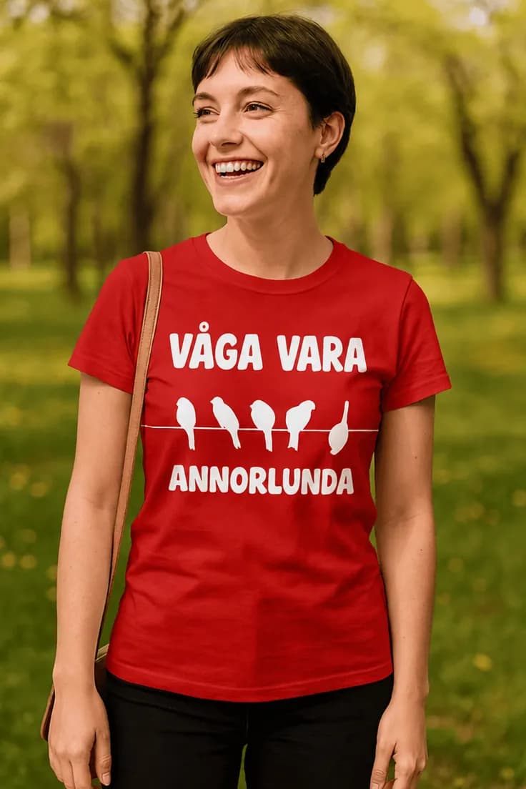Rolig t-shirt Våga vara annorlunda