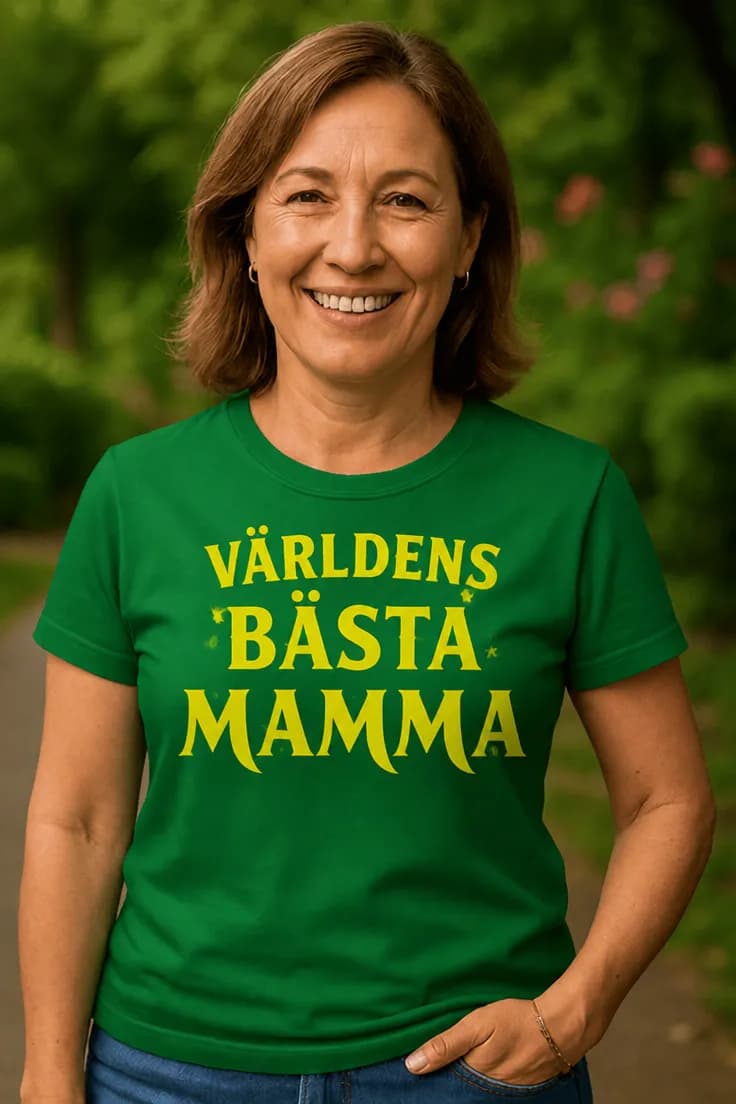 T-shirt Världens bästa mamma med valfritt namn