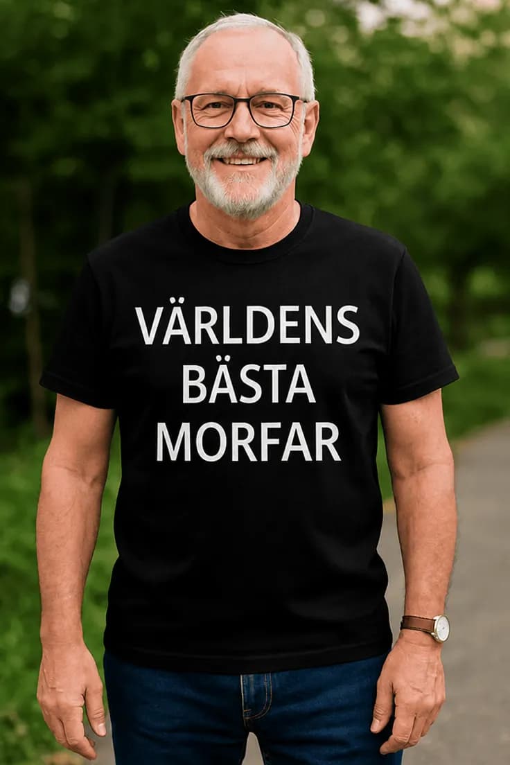 Rolig t-shirt Världens bästa morfar | VÄRLDENS BÄSTA