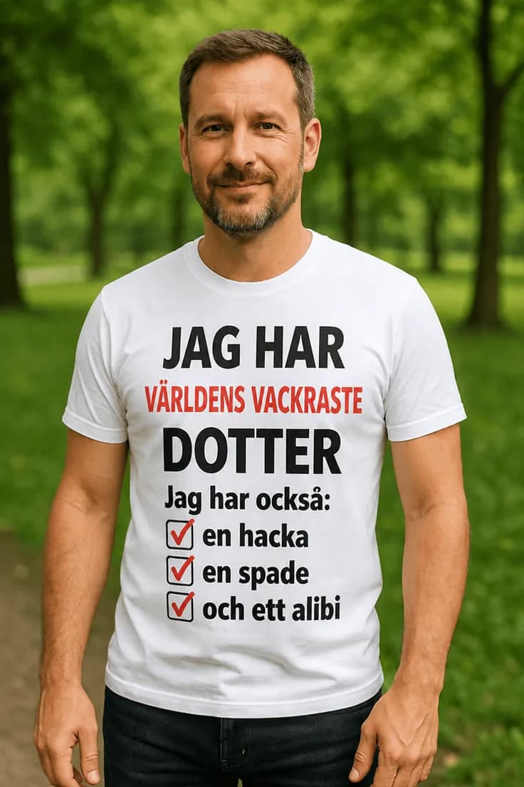 Rolig t-shirt Världens vackraste dotter