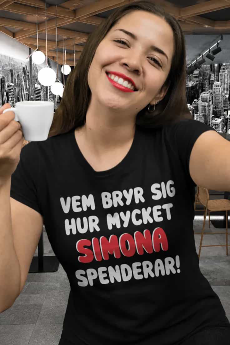 Rolig t-shirt Vem bryr sig med namn