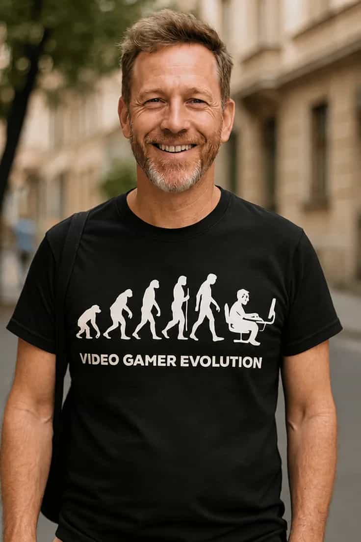 Rolig t-shirt Video gamer evolution 11 VIDEO GAMER